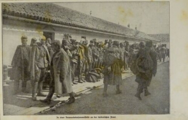 1917 - alter Druck - In einer Verwundetensammelstelle an der italienischen Front